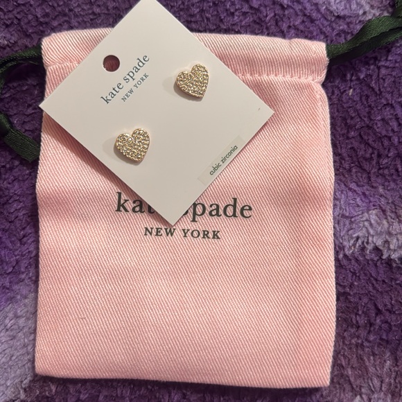 kate spade Jewelry - Kate Spade Yours Truly Pave Heart Studs